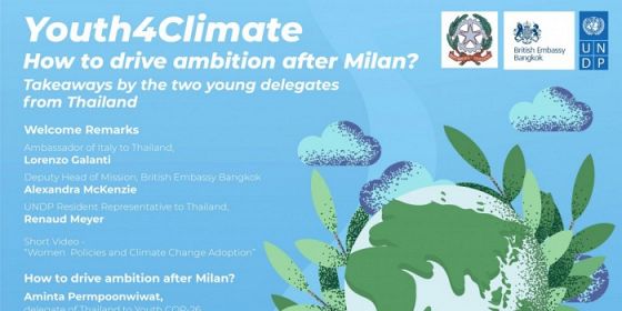 Youth4Climate: how to drive ambition after Milan? Takeaways by the two young delegates from Thailand